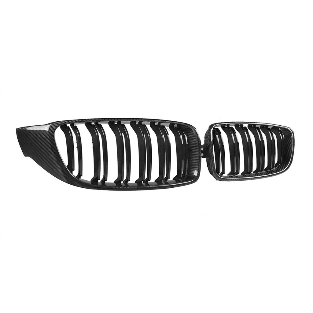 Rejilla delantera doble lama de fibra de carbono BMW Serie 3 F32 F33 F36 F80 F82 (M3/M4)