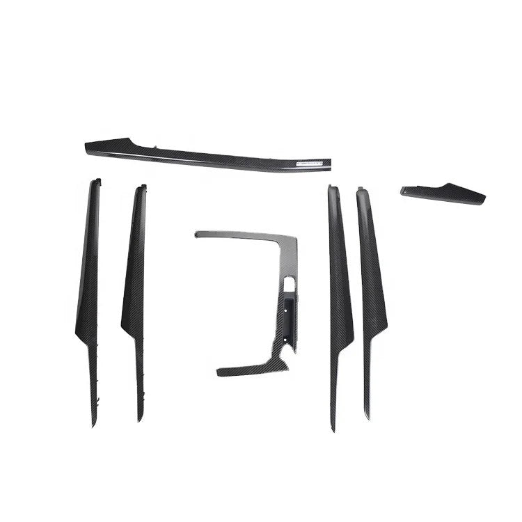 Kit de molduras interiores (7 piezas) de fibra de carbono Audi Q5 / SQ5 FY 2017-2019