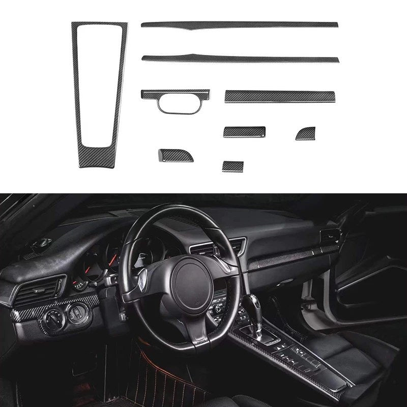 Kit de molduras interiores de fibra de carbono Porsche 911 2011-2019