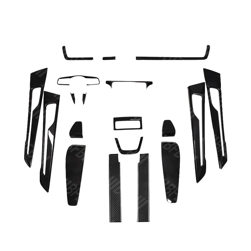Kit de molduras interiores (19 piezas) de carbono seco Porsche Panamera 2025