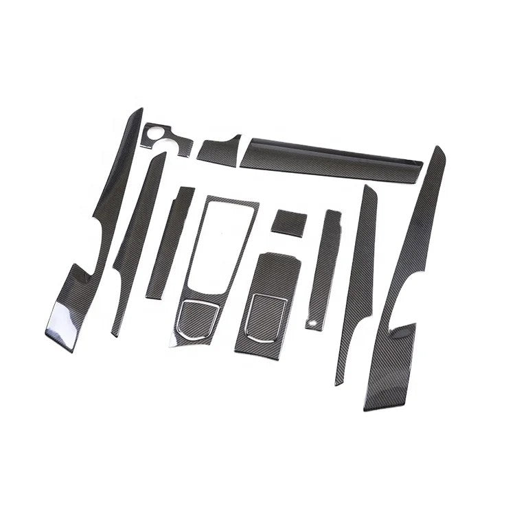 Kit de molduras interiores (14 piezas) de fibra de carbono Porsche Panamera 970 2014-2017
