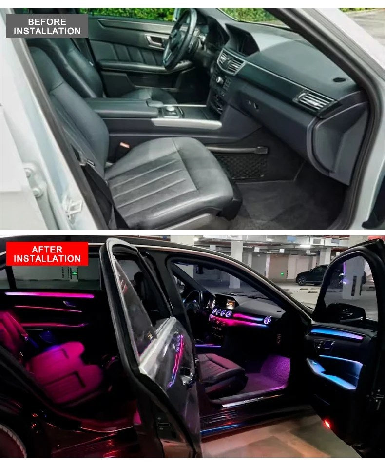 Embellecedor de iluminación ambiental de fibra de carbono Mercedes-Benz Clase E W212 2010-2015