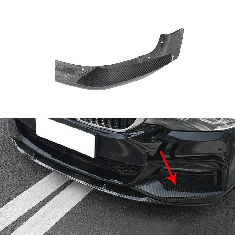Labio delantero estilo M Sport de fibra de carbono BMW Serie 5 G30 2018+