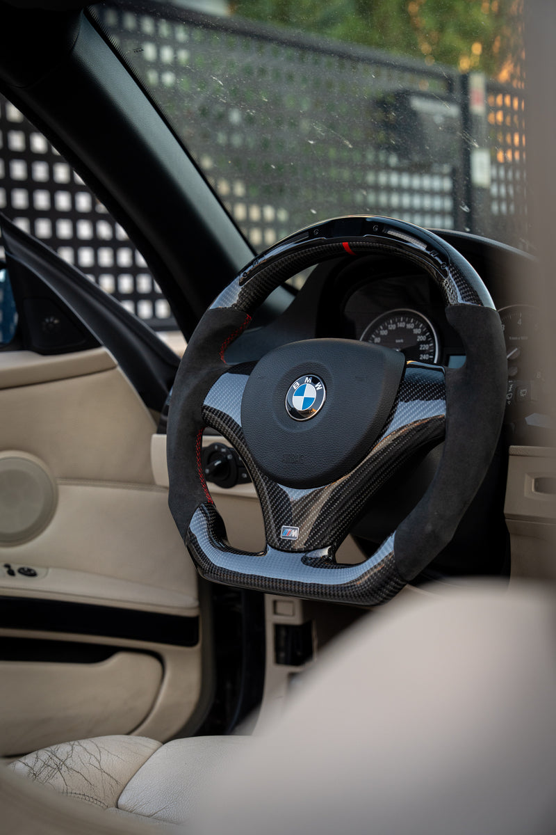 Volante de Fibra de Carbono LED BMW