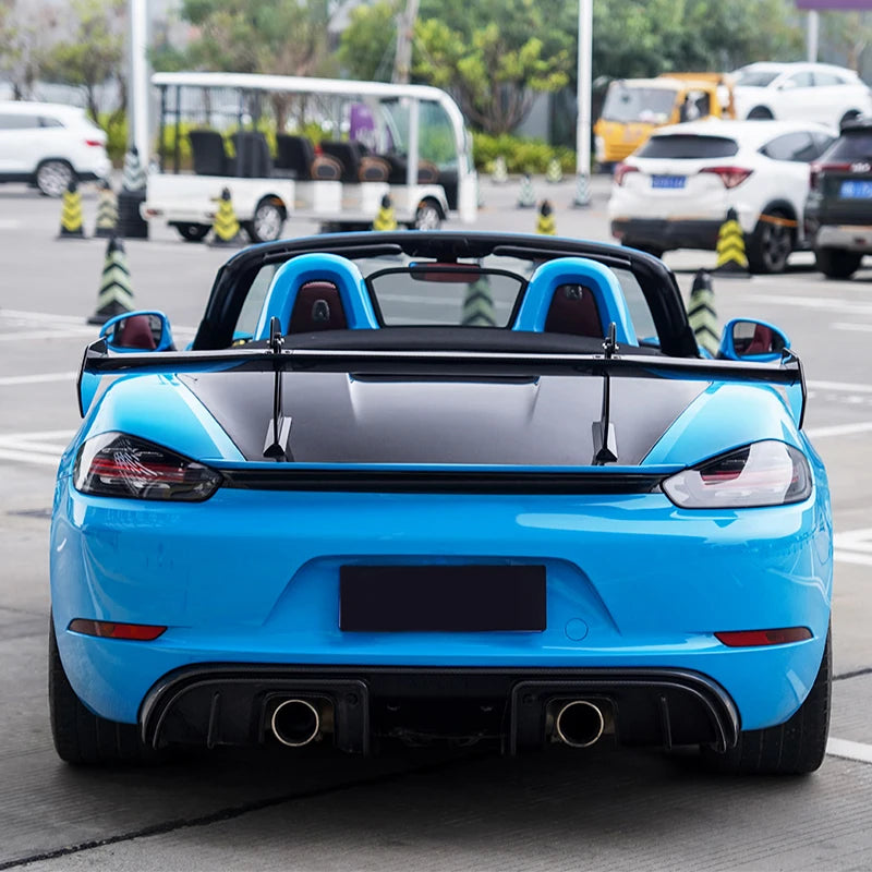 Difusor carbono montado en Porsche 718 Boxster