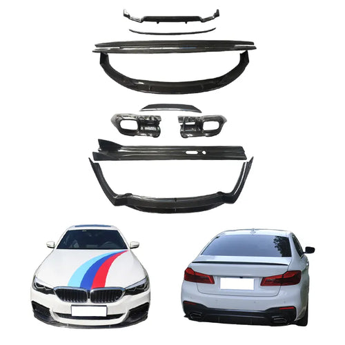 Kit de carrocería de fibra de carbono BMW Serie 5 G30 estilo MP