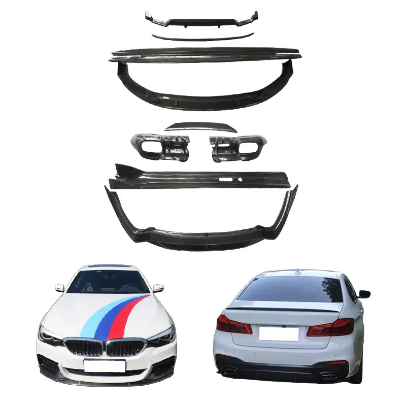 Kit de carrocería de fibra de carbono BMW Serie 5 G30 estilo MP