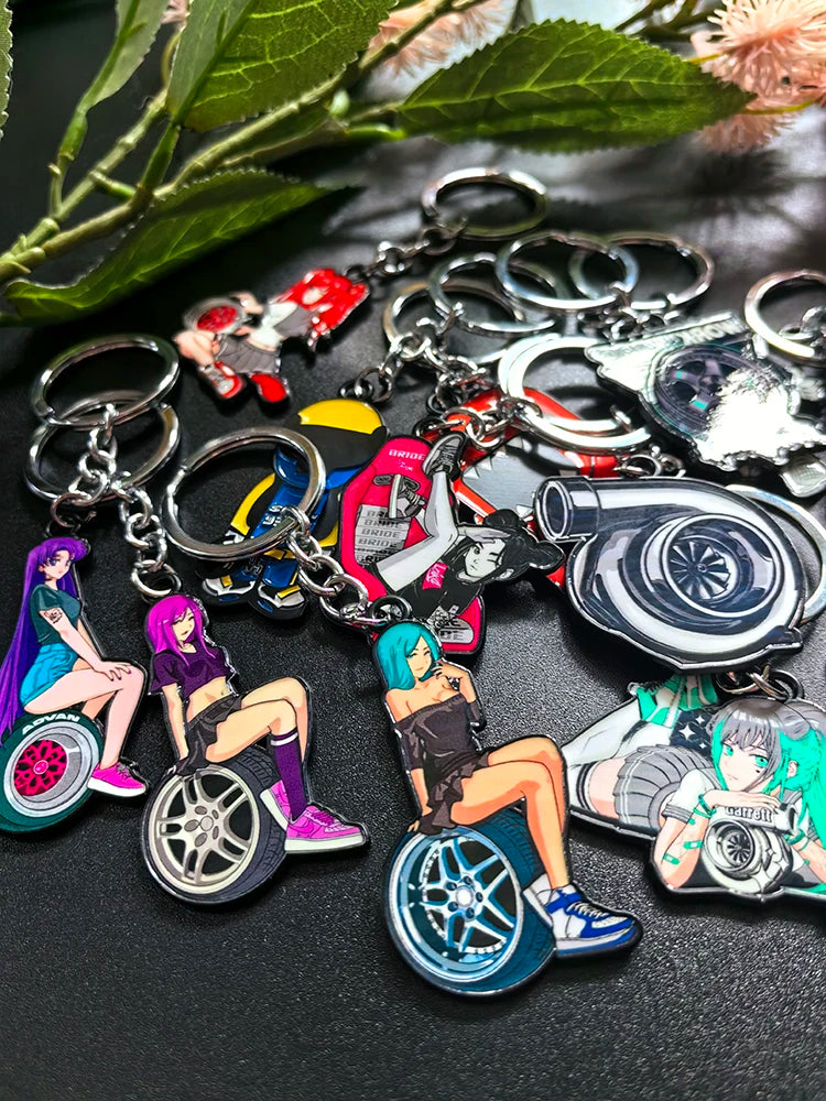 Llavero JDM Estilo Drift - Metal 3D Aleación de Zinc | Accesorio Coche y Moto