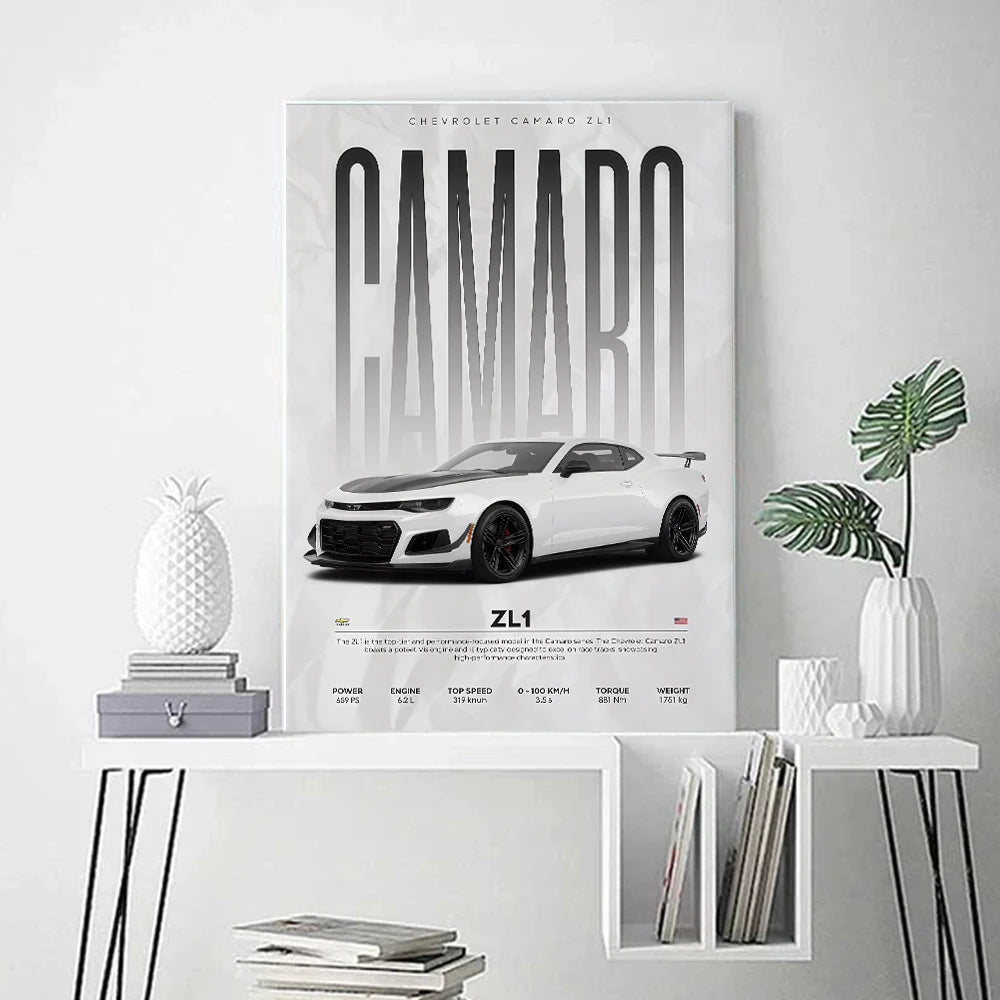Póster W16 750S - Impresión Canvas Deportivo de Lujo Moderno