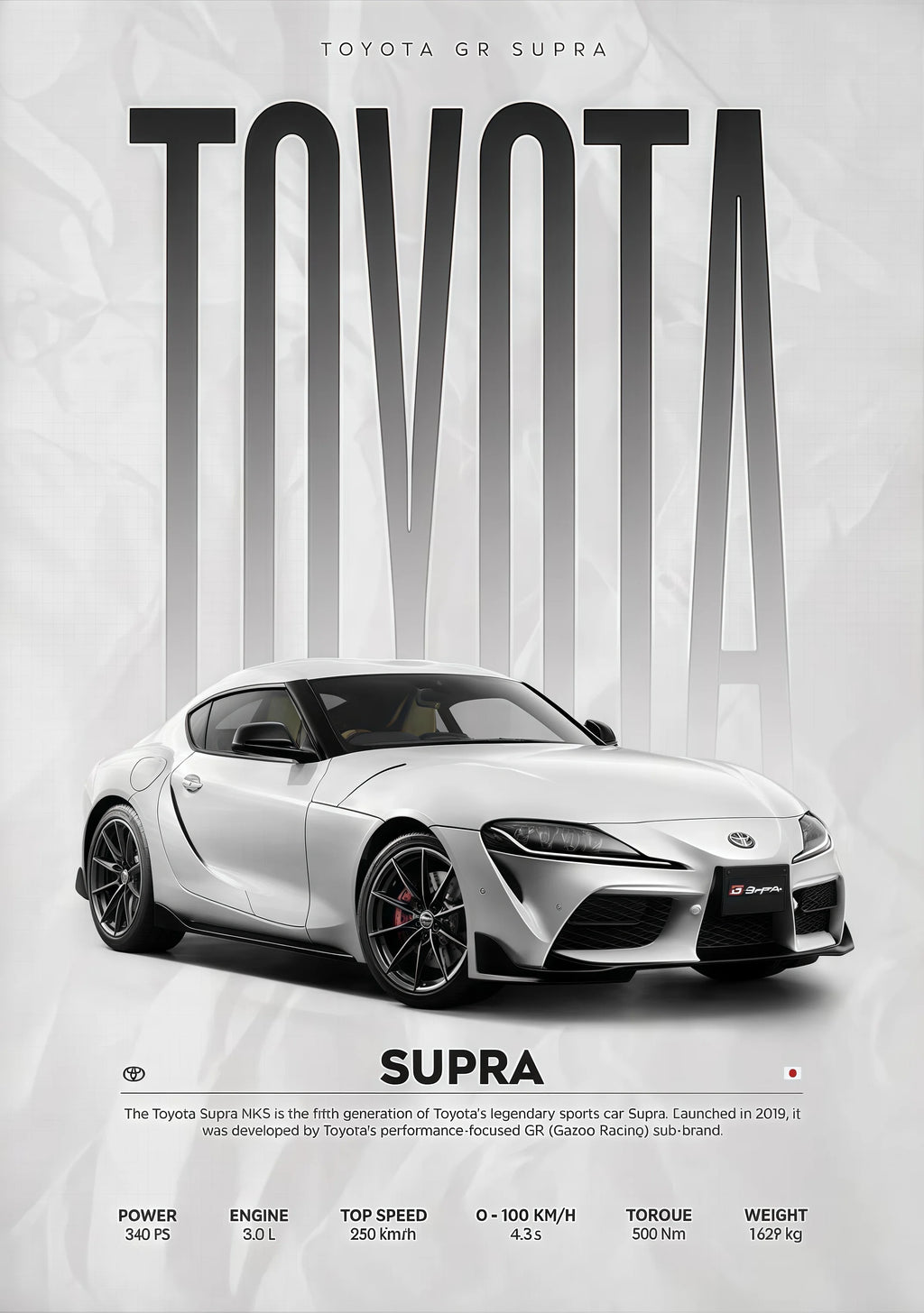 Póster W16 750S - Impresión Canvas Deportivo de Lujo Moderno