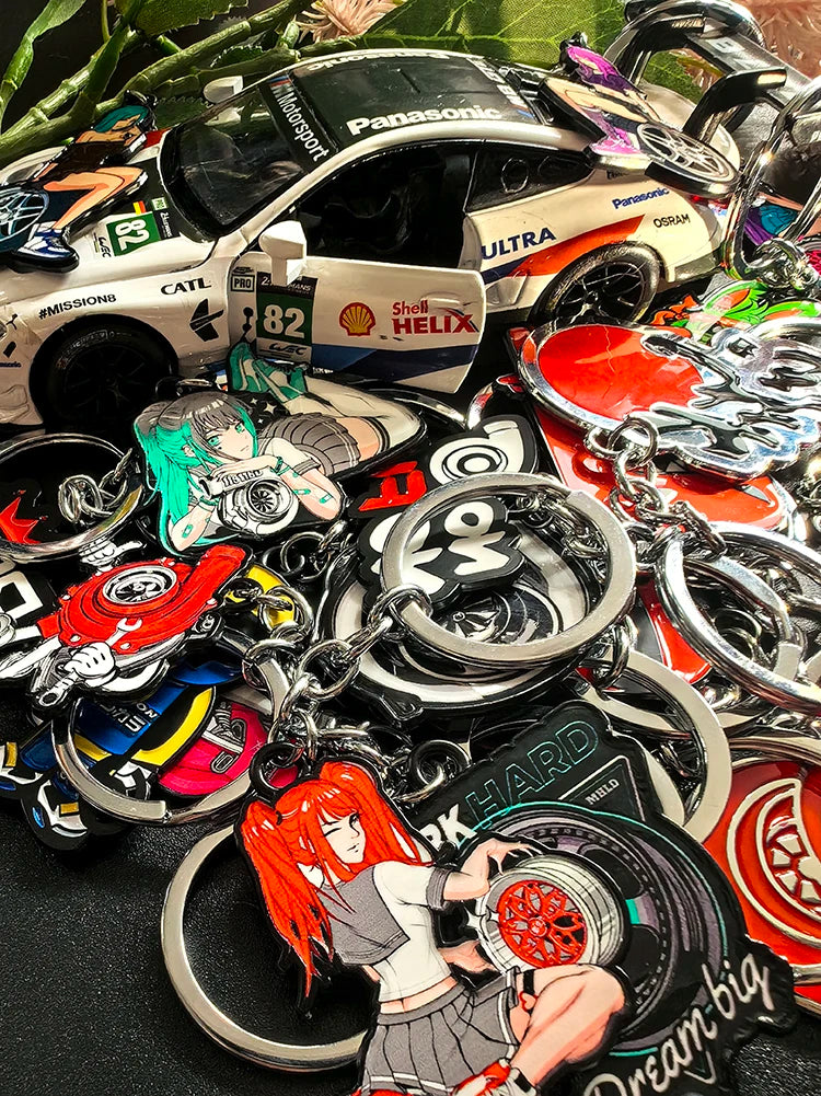 Llavero JDM Estilo Drift - Metal 3D Aleación de Zinc | Accesorio Coche y Moto