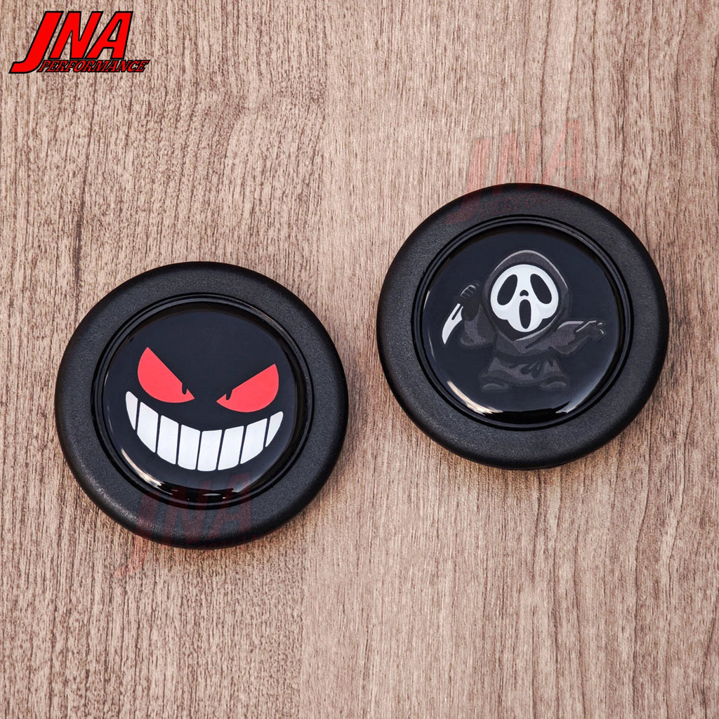 Botón de Claxon Deportivo Devil Demon para Volante JDM | Universal Racing Horn Button PC-HB01
