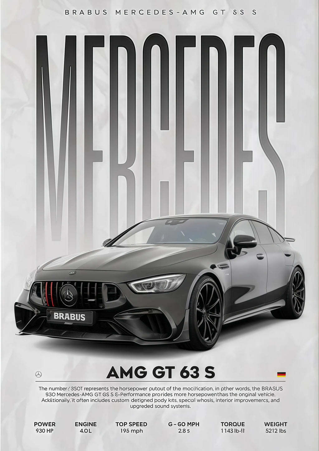 Póster W16 750S - Impresión Canvas Deportivo de Lujo Moderno