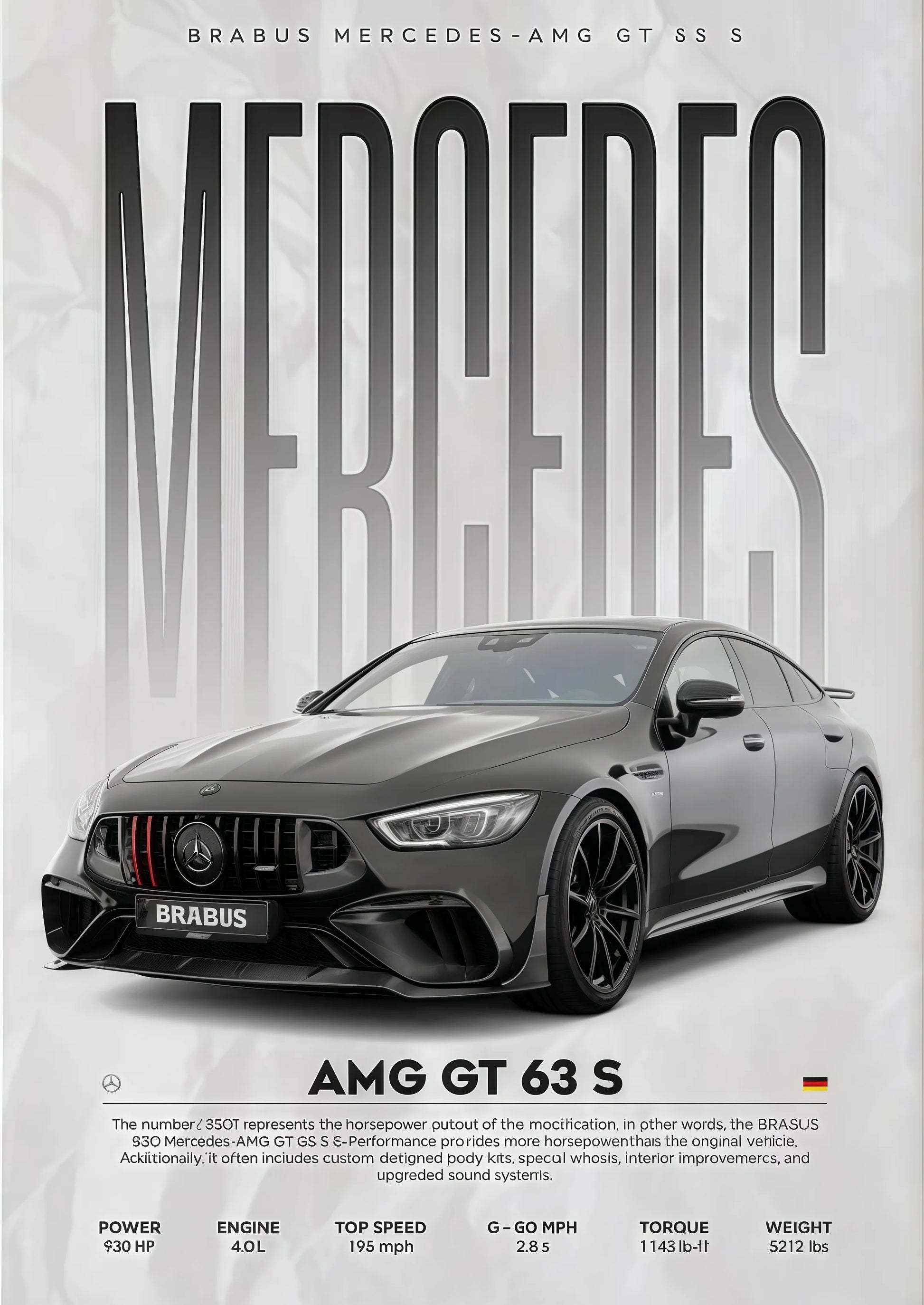 Póster W16 750S - Impresión Canvas Deportivo de Lujo Moderno