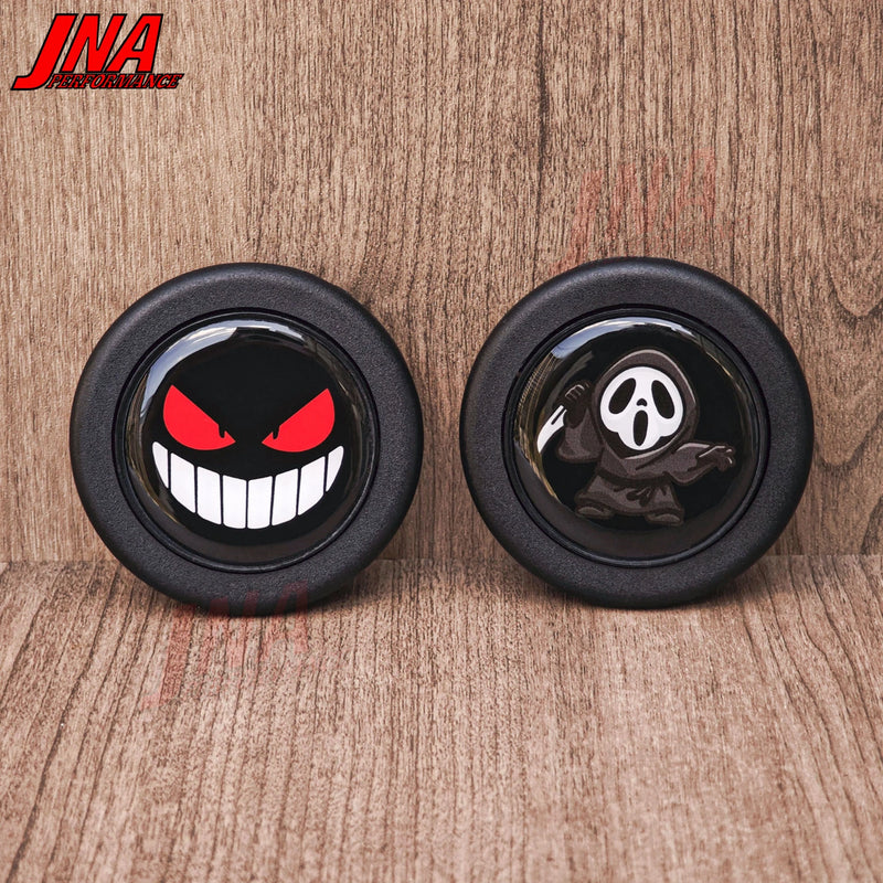 Botón de Claxon Deportivo Devil Demon para Volante JDM | Universal Racing Horn Button PC-HB01