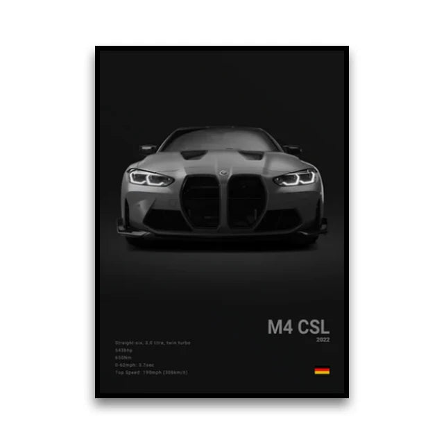 Póster Canvas BMW Coches Clásicos G80 M3 E30 M3 Z8 - Sin Marco 20x30 30x40 40x60 50x70cm
