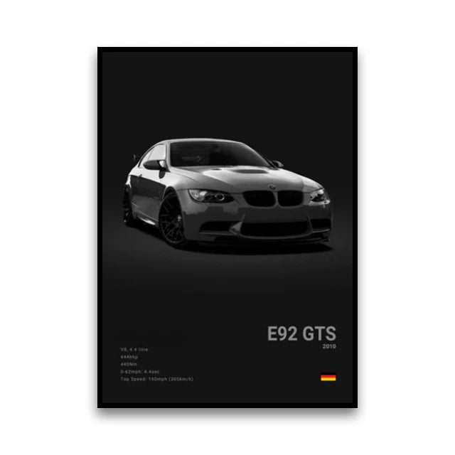 Póster Canvas BMW Coches Clásicos G80 M3 E30 M3 Z8 - Sin Marco 20x30 30x40 40x60 50x70cm