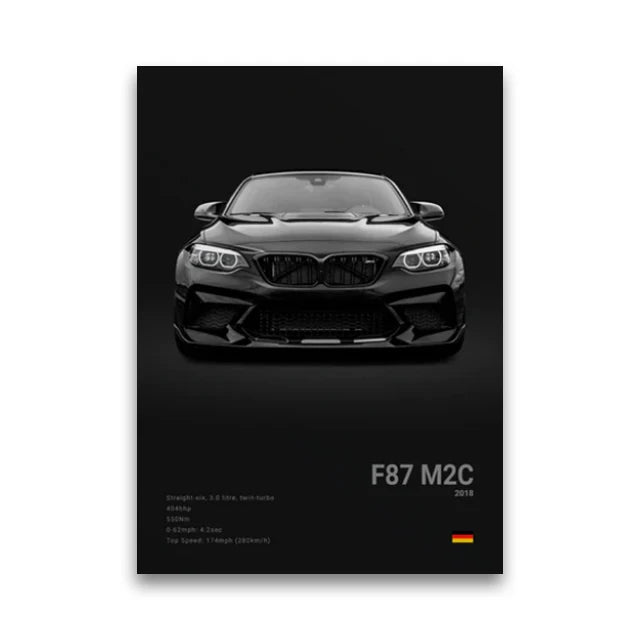 Póster Canvas BMW Coches Clásicos G80 M3 E30 M3 Z8 - Sin Marco 20x30 30x40 40x60 50x70cm