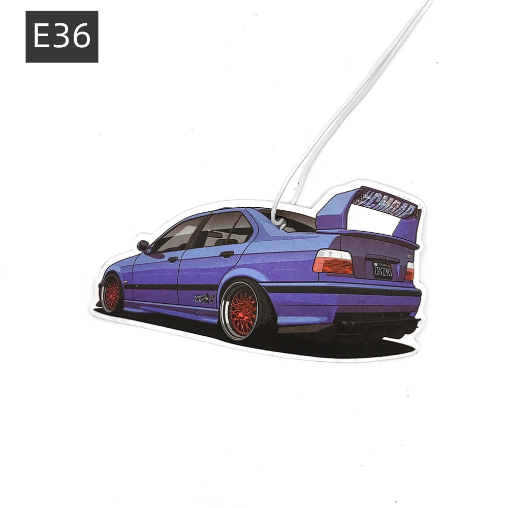 Ambientador Colgante BMW JDM - Retrovisor y Rejilla | Aroma Limón | Estilo Drift