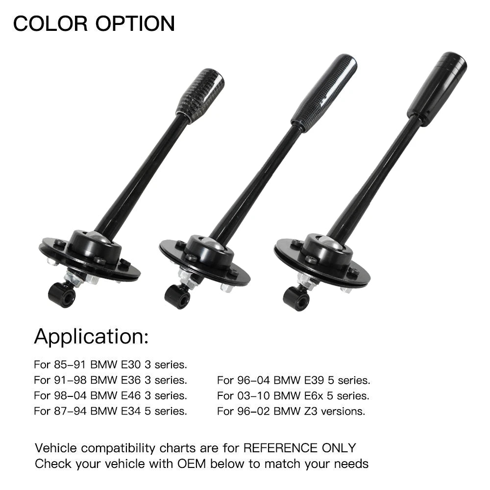 Short Shifter 265mm Ajustable para BMW E30 E36 E46 E34 E39 Z3 (1985-2010) | Palanca de Cambios Corta SK-1001