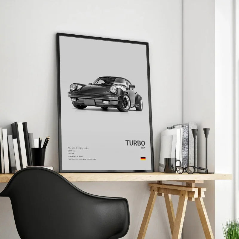 Póster Porsche 911 GT3 RS Turbo - Impresión Canvas HD para Garaje