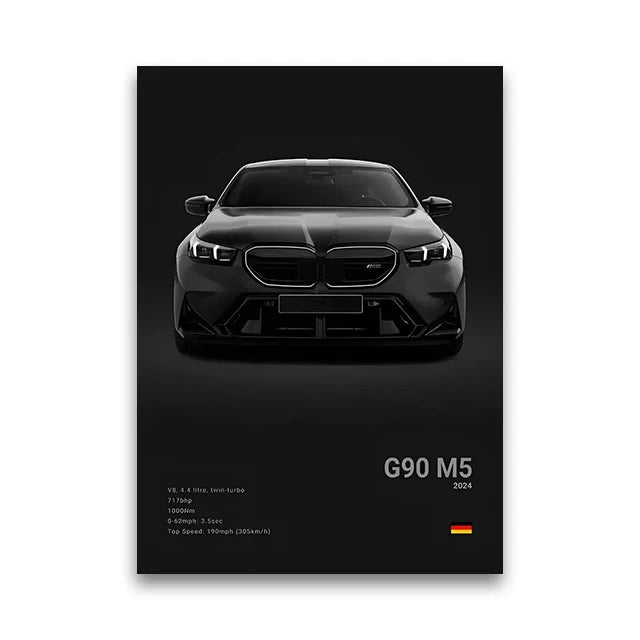 Póster Canvas BMW Coches Clásicos G80 M3 E30 M3 Z8 - Sin Marco 20x30 30x40 40x60 50x70cm