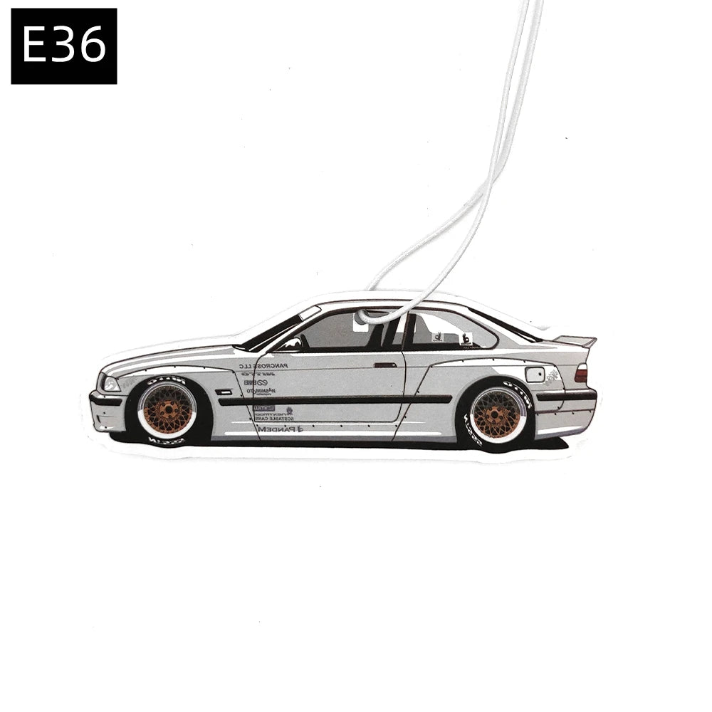 Ambientador Colgante BMW JDM - Retrovisor y Rejilla | Aroma Limón | Estilo Drift