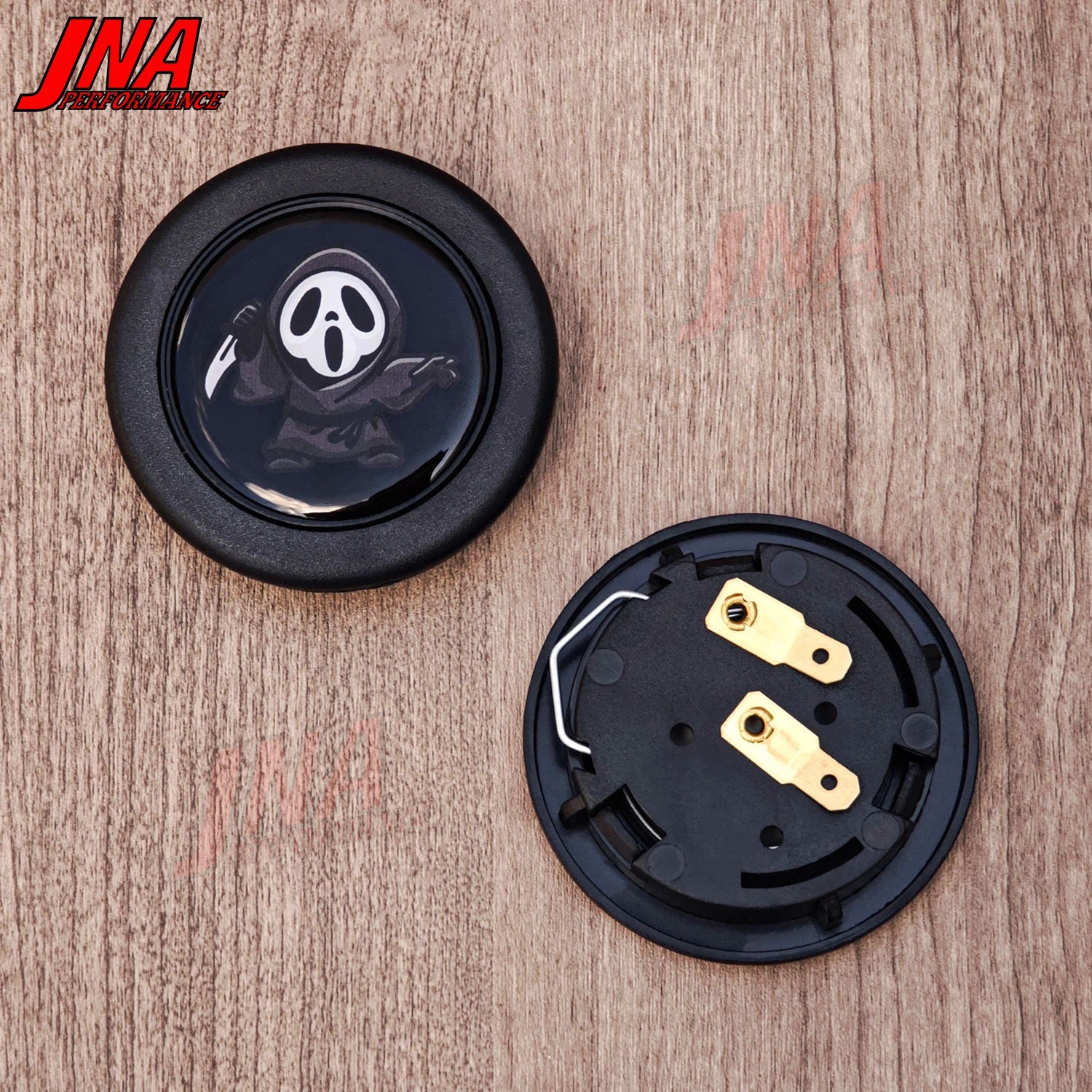 Botón de Claxon Deportivo Devil Demon para Volante JDM | Universal Racing Horn Button PC-HB01