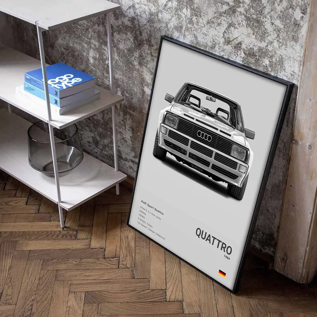 Póster Coches Alemanes RS3 R8 GTR - Impresión Canvas para Decoración