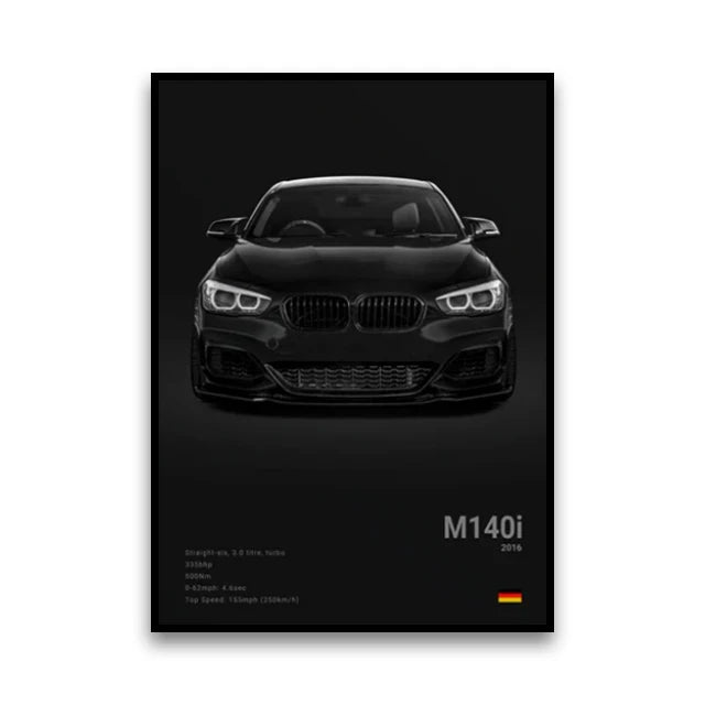 Póster Canvas BMW Coches Clásicos G80 M3 E30 M3 Z8 - Sin Marco 20x30 30x40 40x60 50x70cm