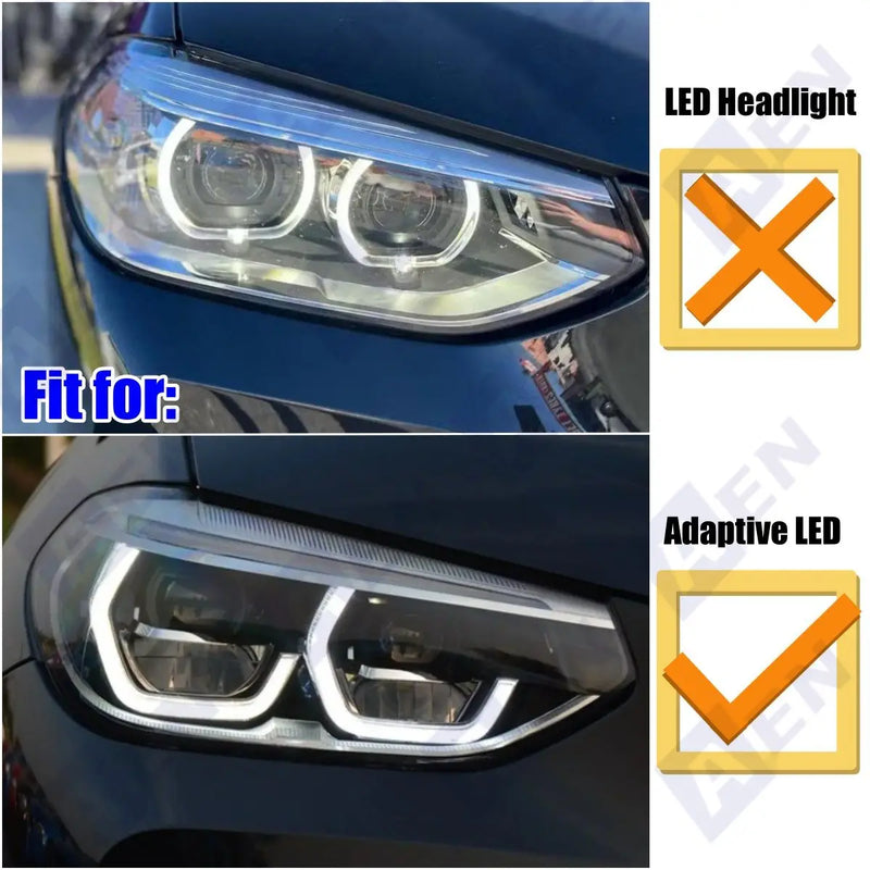 Módulos LED Angel Eye BMW X3 G01 X4 G02 2018-2021 - Amarillo Azul Rojo DRL