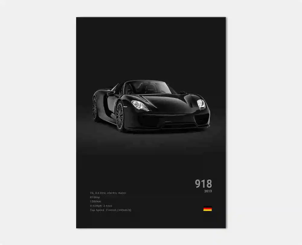 Póster Porsche 911 GT3 RS Turbo - Impresión Canvas HD para Garaje