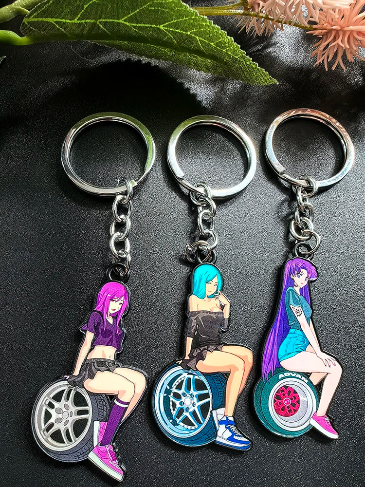 Llavero JDM Estilo Drift - Metal 3D Aleación de Zinc | Accesorio Coche y Moto