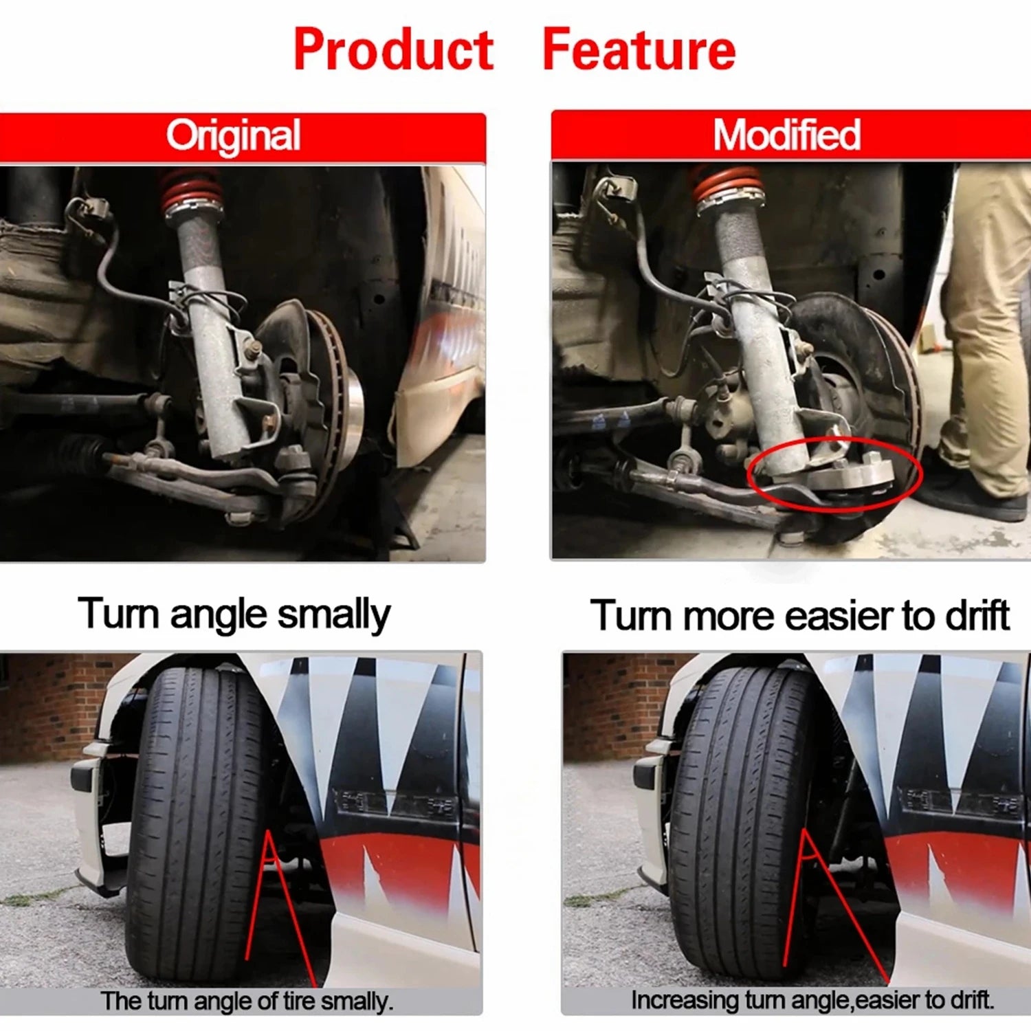 Adaptadores Ángulo de Dirección BMW E36 M3 - Incremento 25-30% Drift