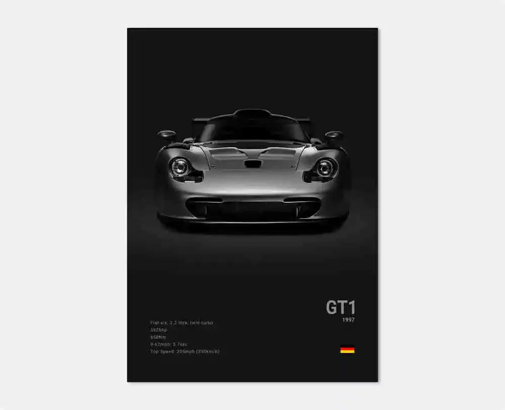 Póster Porsche 911 GT3 RS Turbo - Impresión Canvas HD para Garaje