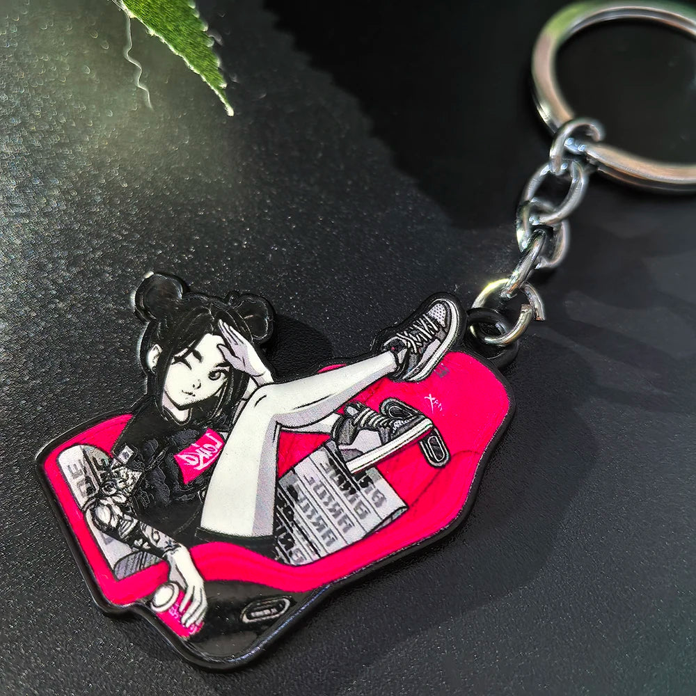 Llavero JDM Estilo Drift - Metal 3D Aleación de Zinc | Accesorio Coche y Moto