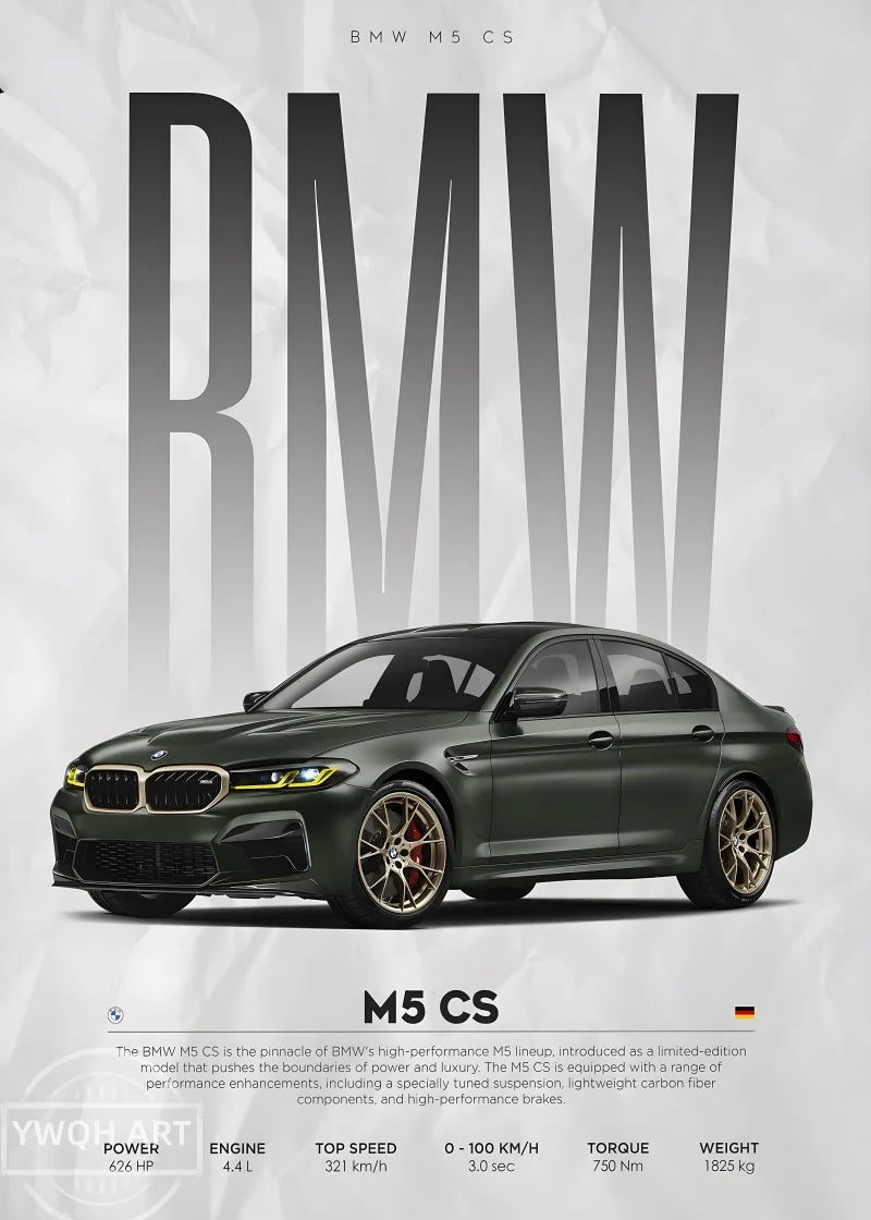 Póster de Coches Famosos - Cuadro Mural Moderno en Lienzo - Arte de Pared para Decoración de Salón