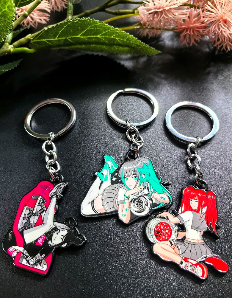 Llavero JDM Estilo Drift - Metal 3D Aleación de Zinc | Accesorio Coche y Moto