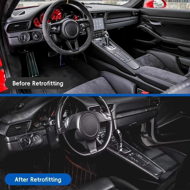 Kit de molduras interiores de fibra de carbono Porsche 911 2011-2019