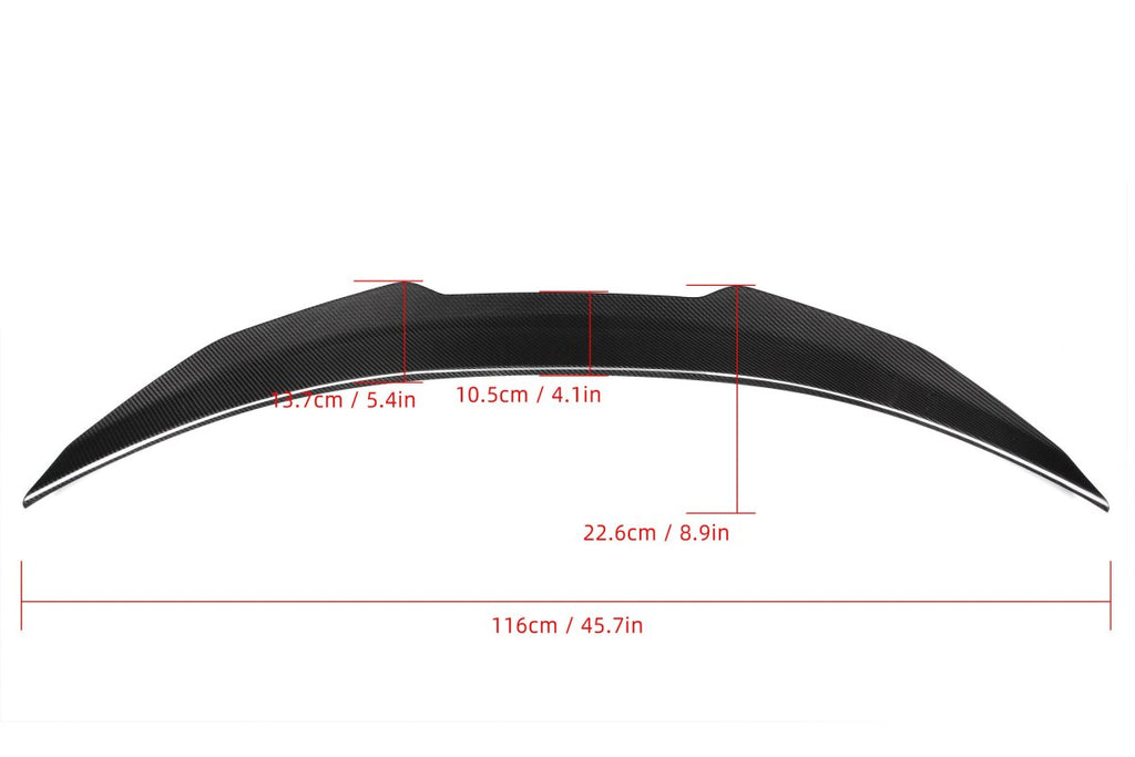 Alerón trasero estilo PSM de fibra de carbono Audi A3 / S3 / RS3 8V 2013-2020