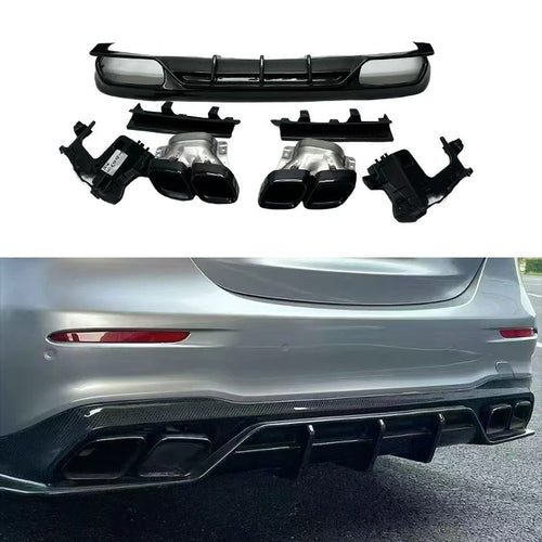 Sistema de escape estilo E63 de fibra de carbono Mercedes-Benz Clase E W213 2016-2023