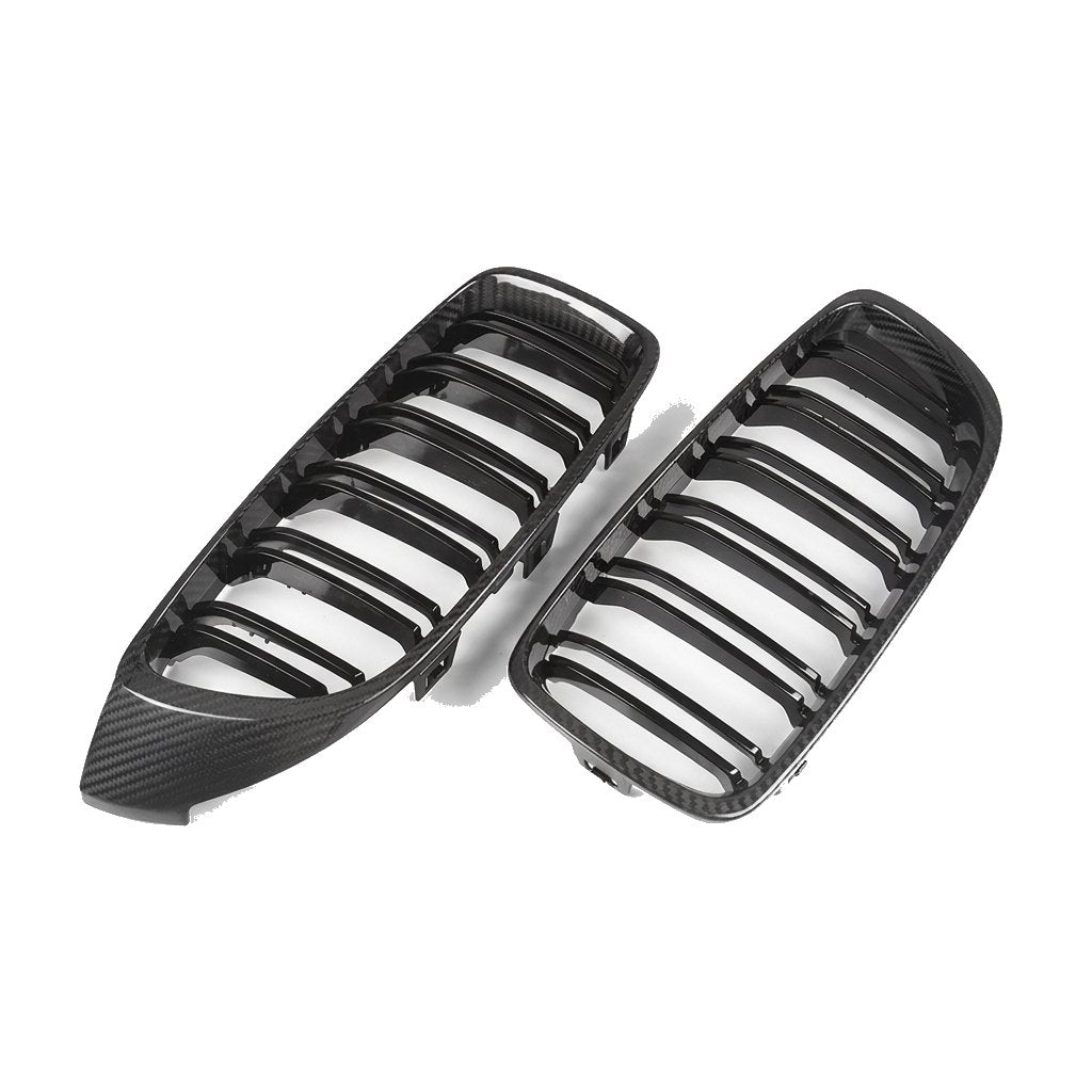 Rejilla delantera doble lama de fibra de carbono BMW Serie 3 F32 F33 F36 F80 F82 (M3/M4)