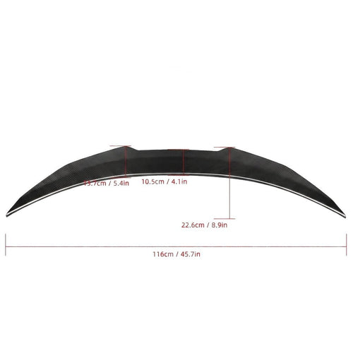 Tapa de maletero estilo PSM de fibra de carbono Audi A3 / S3 / RS3 8V 2013-2020