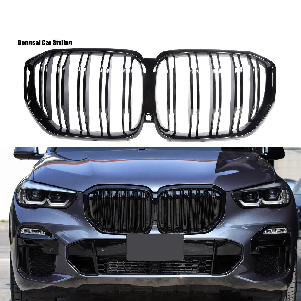 Rejilla delantera doble lama negro brillante (ABS) BMW X5 G05 F95 (X5 M) 2019+