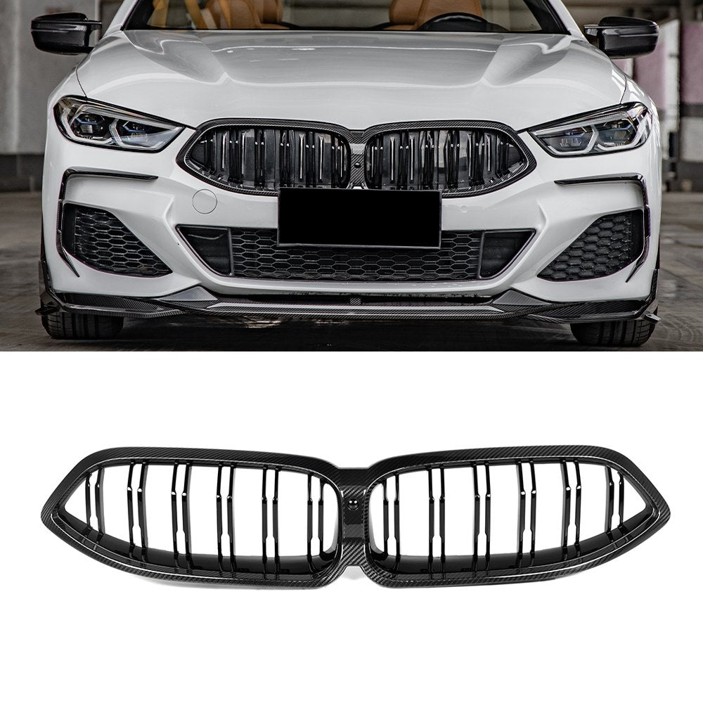 Rejilla delantera doble lama de fibra de carbono BMW Serie 8 G14 G15 G16