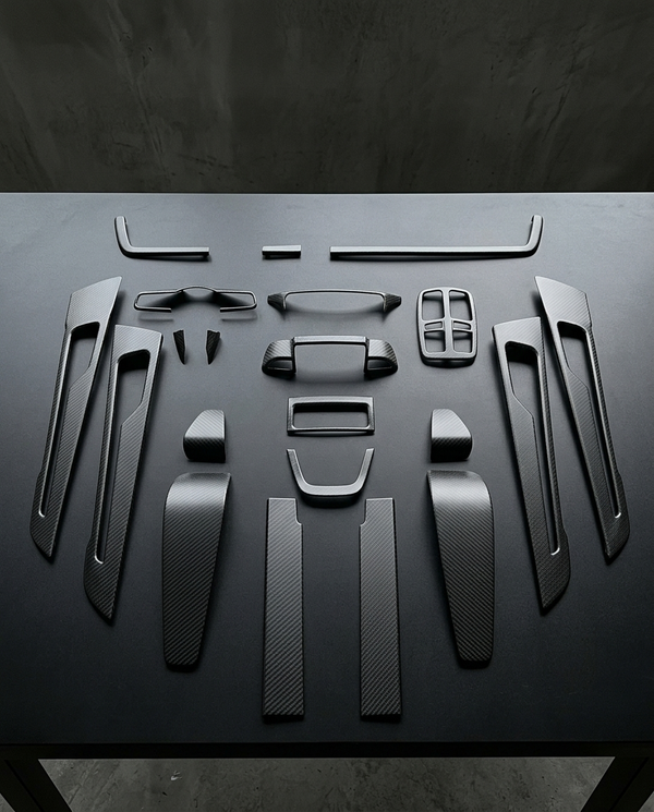 Kit Interior Carbono Mate Porsche Panamera 2025 — 19 piezas