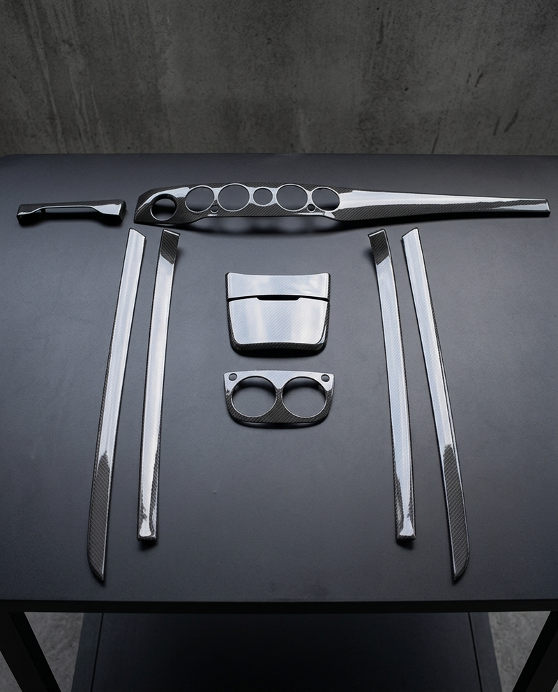 Kit Interior Fibra de Carbono Mercedes Clase S W222 — 9 piezas
