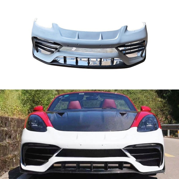 Parachoques delantero estilo DP de fibra de carbono Porsche 718 Cayman / Boxster 718 2016-2024