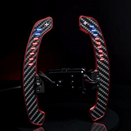 Levas de cambio RGB de fibra de carbono girando — BlackLine